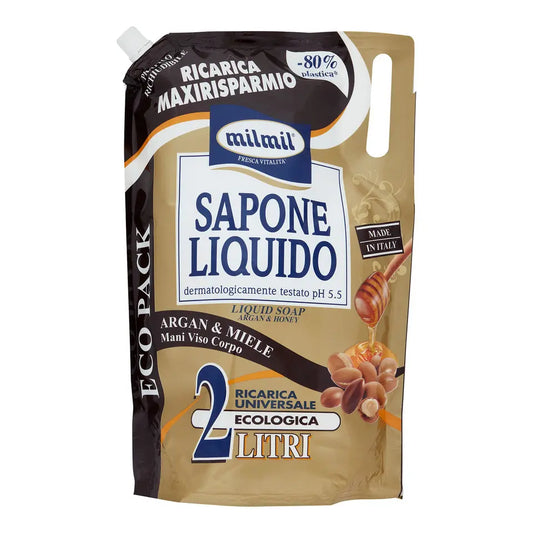 🍯 MilMil Sapone Liquido Argan & Miele – Nutrimento e Dolcezza sulla Pelle! 🌰