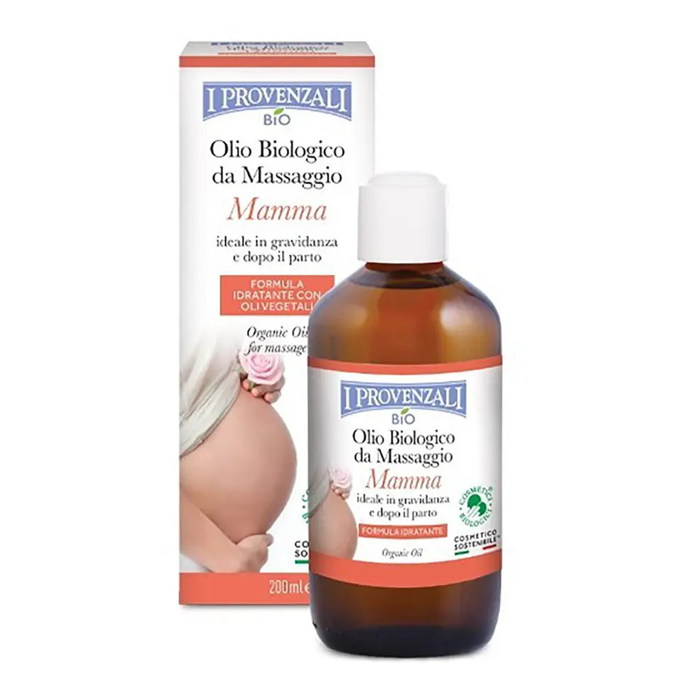 🤰 I Provenzali Bio – Olio Biologico da Massaggio Mamma (200ml)