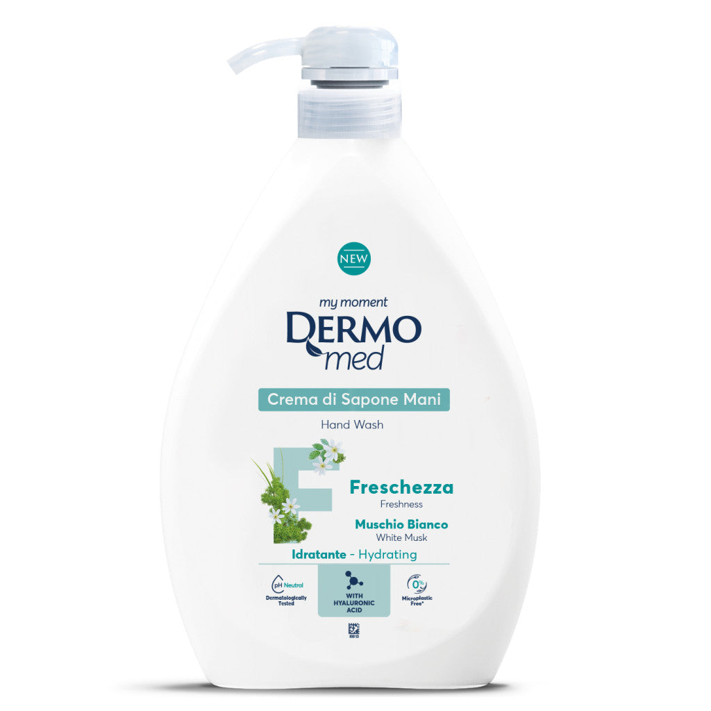🌬️ Dermomed Crema di Sapone Mani – Muschio Bianco 🌿