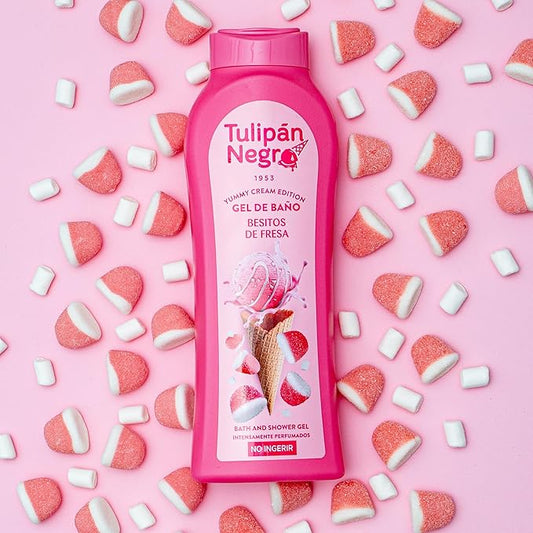 🍓 Tulipán Negro Besitos de Fresa – Un bagno di dolcezza irresistibile! 🍓✨