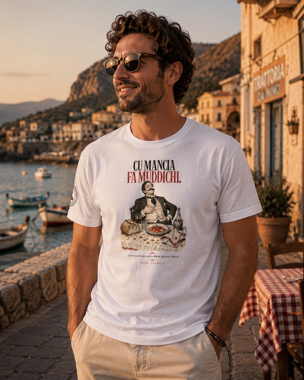 T-shirt “Cu mancia fa muddichi” – Etna Spirits