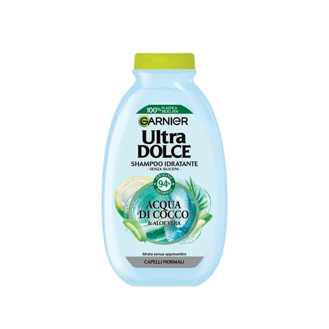 Garnier Ultra Dolce Shampoo Idratante - Acqua di Cocco & Aloe Vera