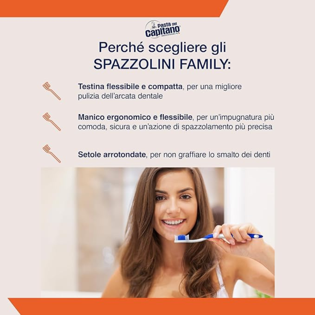 🦷 SPAZZOLINO FAMILY PASTA DEL CAPITANO – MEDIO 🦷