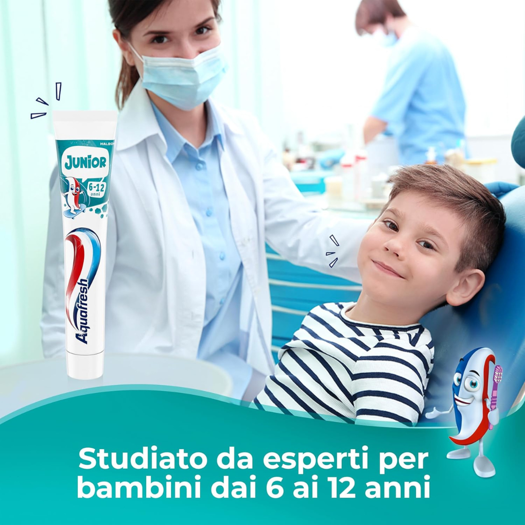 Aquafresh Junior 6-12 Anni – Dentifricio per Bambini (75ml)