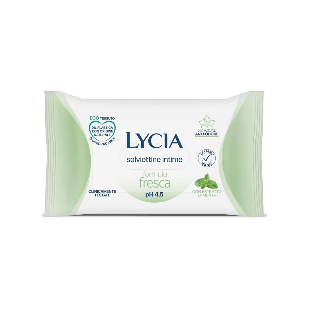 Lycia Salviettine Intime Formula Fresca – Freschezza e Protezione Sempre con Te! 🌿💧