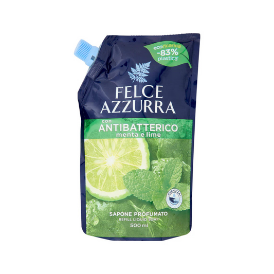 🍃 Felce Azzurra Sapone Profumato Antibatterico – Freschezza e Igiene in Ogni Goccia! 🍋