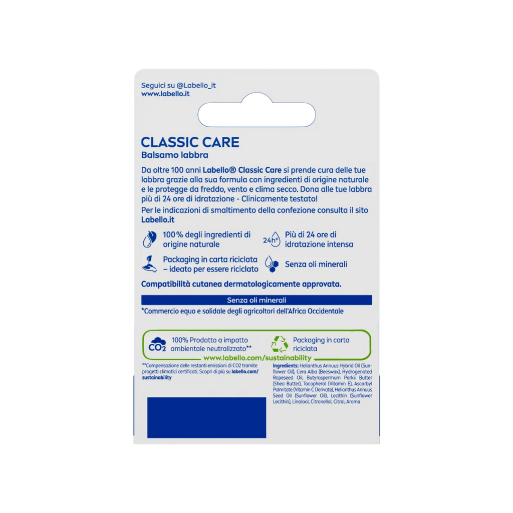 Labello Classic Care - Balsamo Labbra Idratante