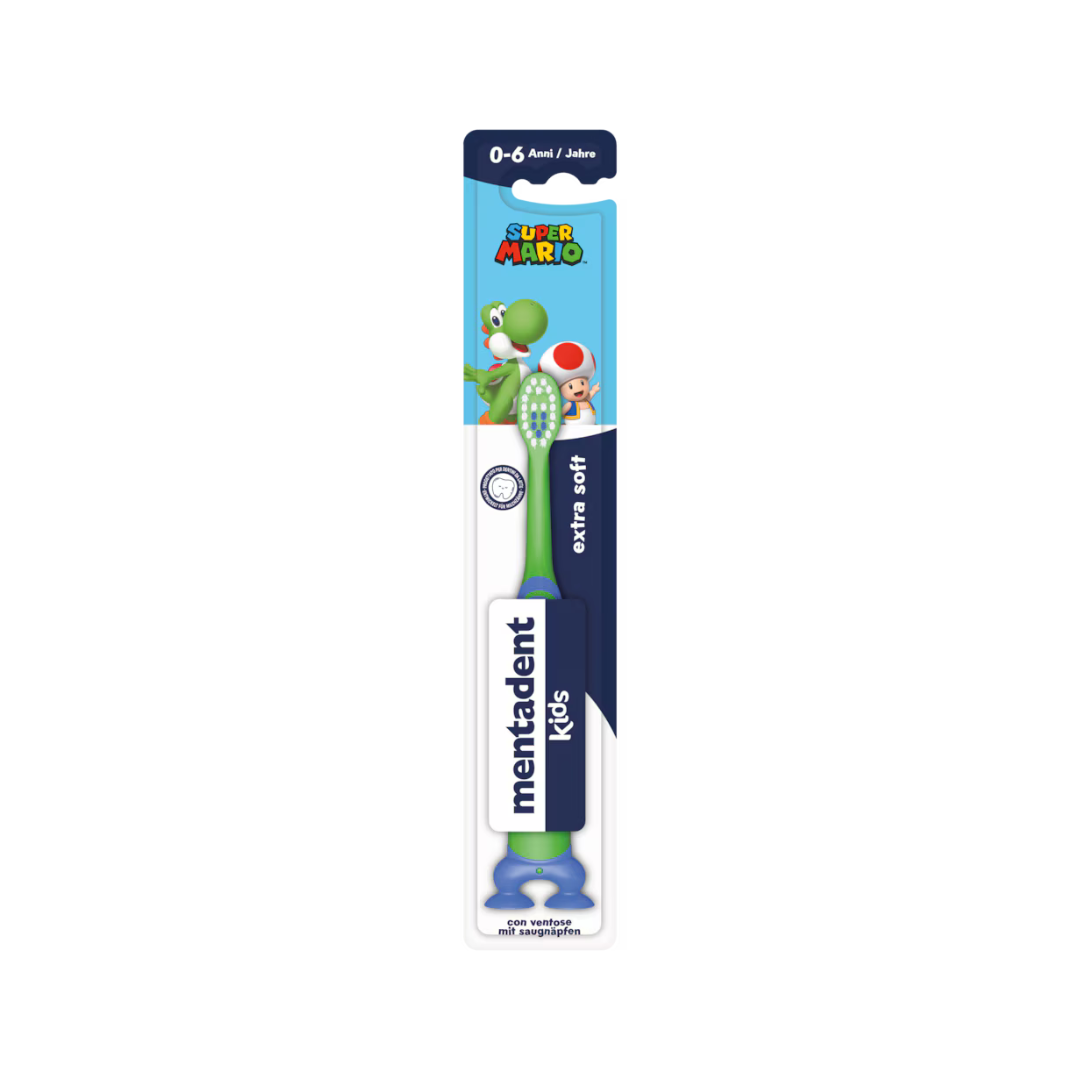 Mentadent Kids Super Mario - Spazzolino Extra Soft (0-6 Anni) 🦷👶🎮
