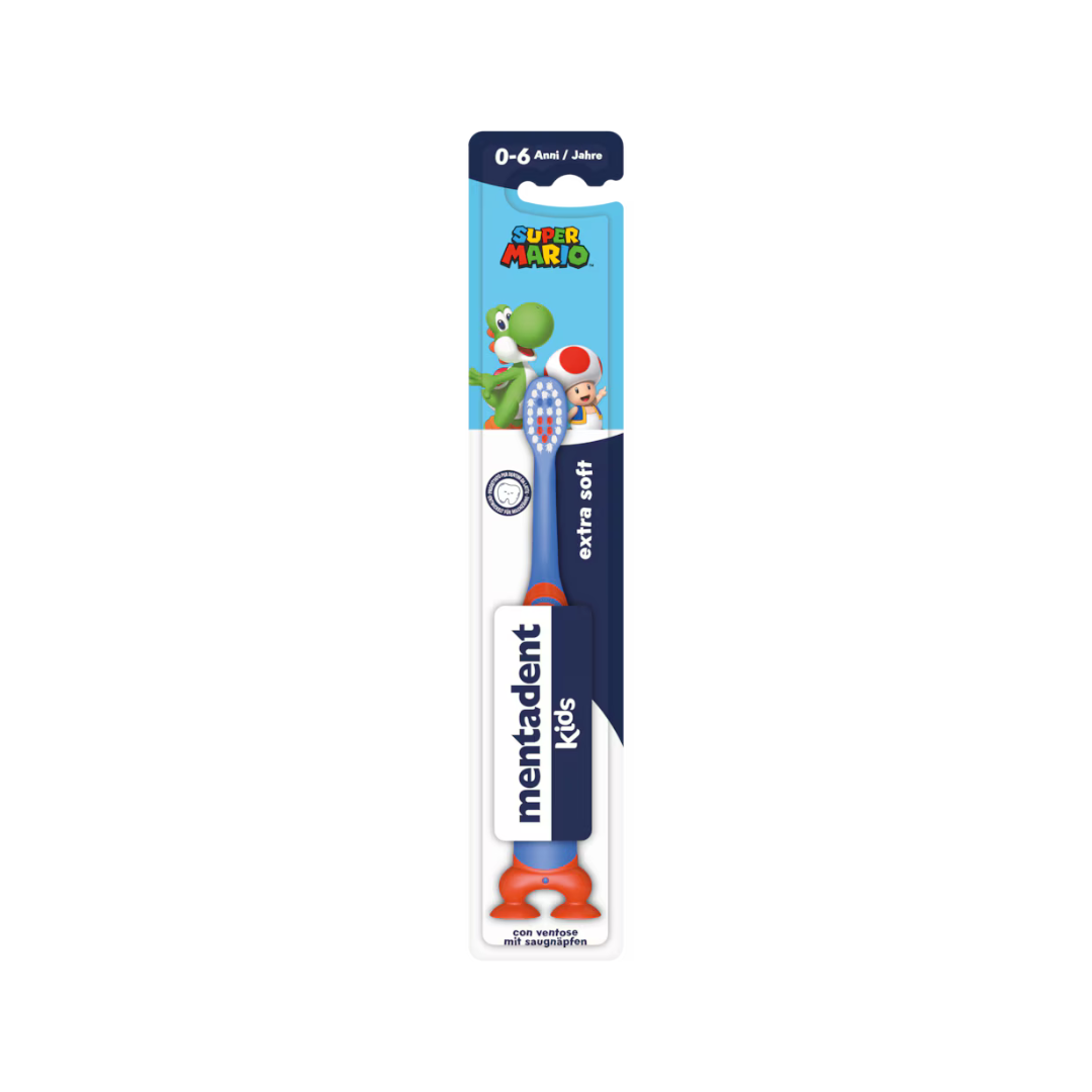 Mentadent Kids Super Mario - Spazzolino Extra Soft (0-6 Anni) 🦷👶🎮