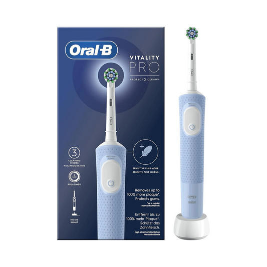 Oral-B Vitality Pro Protect X Clean – Spazzolino Elettrico Ricaricabile (Colore Azzurro) 🦷✨