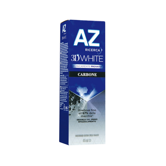 🖤 AZ 3D White Carbone – Denti Bianchissimi con il Potere del Carbone Attivo! 🖤