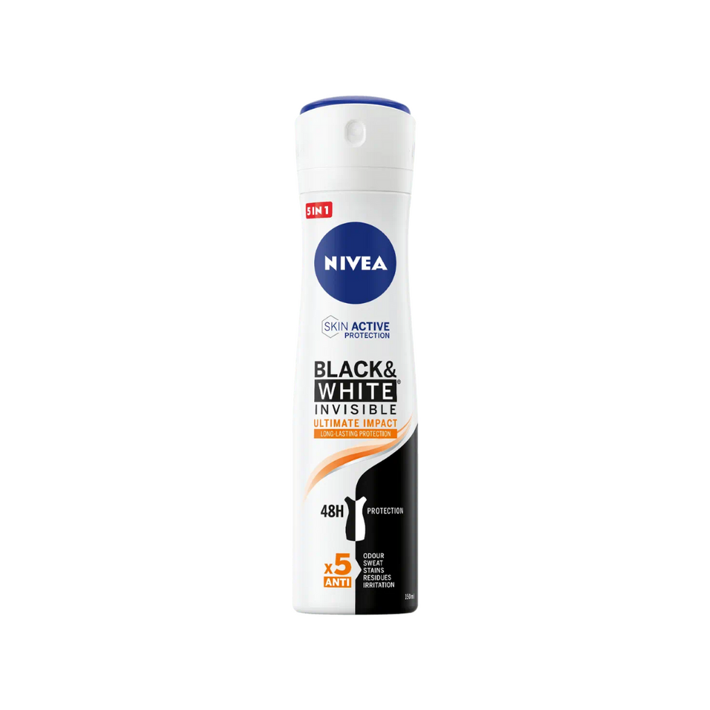 NIVEA MEN Black & White Invisible Ultimate Impact - Deodorante Spray Antitraspirante 150ml