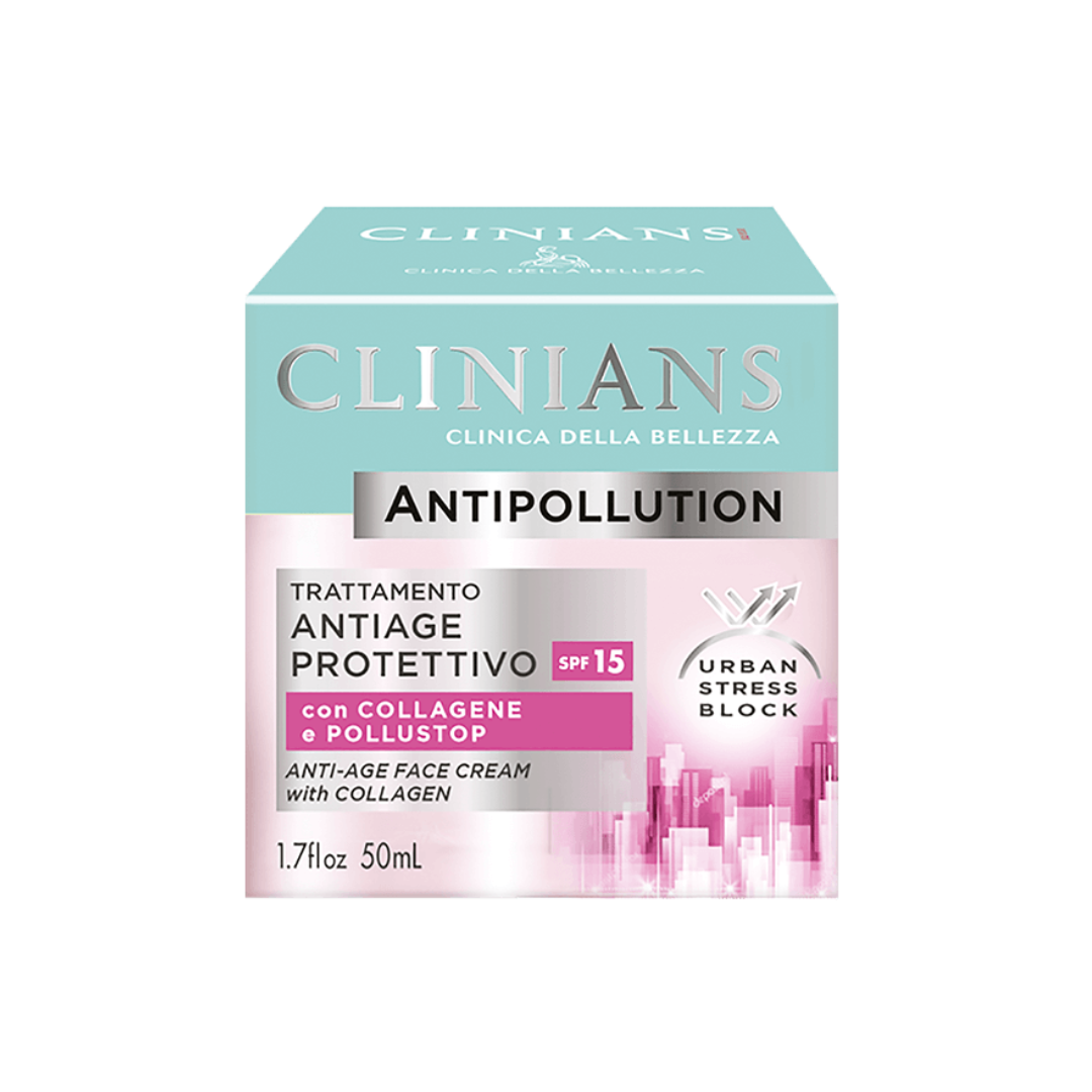🌆 Clinians Antipollution - Crema Viso Antiage Protettiva SPF 15 🌆