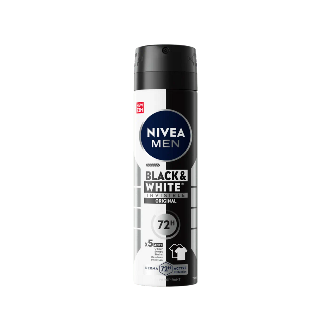 🖤 NIVEA MEN BLACK & WHITE INVISIBLE ORIGINAL ⚪ Protezione Anti-Macchie per 72H ⏳