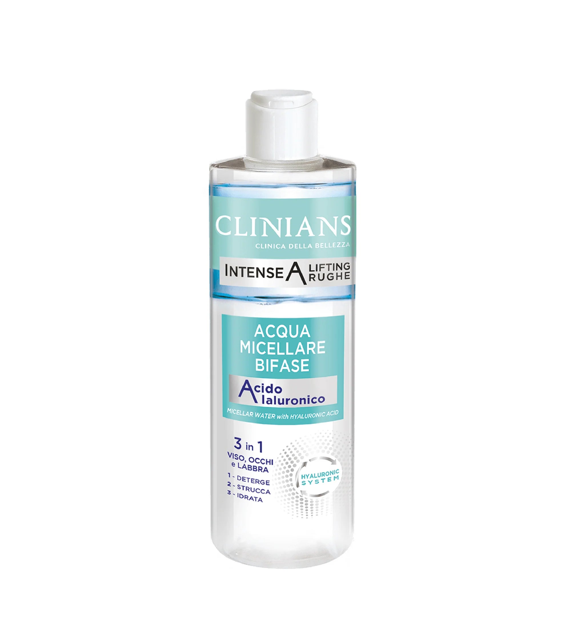 ✨ Acqua Micellare Bifase all’Acido Ialuronico – Clinians Intense A