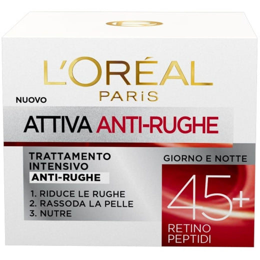 L’Oréal Paris Attiva Anti-Rughe 45+ – Trattamento Intensivo Giorno & Notte