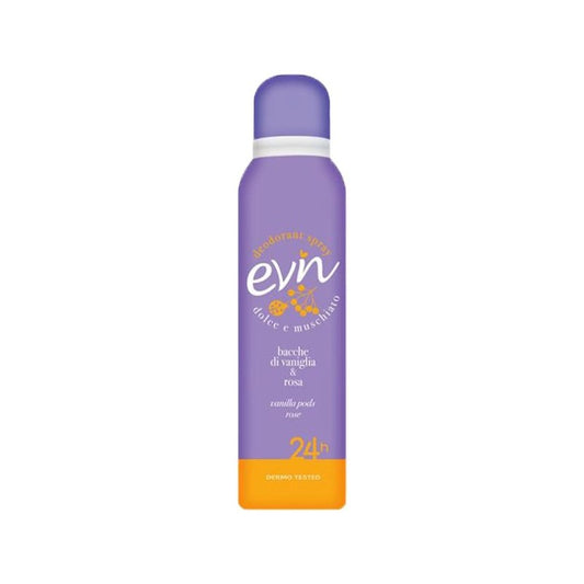 🌸 EVIN Deodorante Spray Bacche di Vaniglia & Rosa – 150 ml