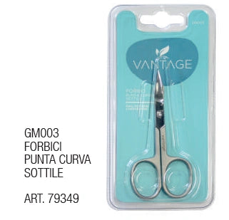 ✂️ Forbici VANTAGE GM003 – Punta Curva Sottile per Precisione Estrema