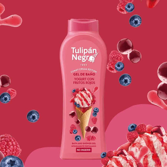 🍓 Tulipán Negro Yogurt con Frutti Rossi – Dolce Tentazione per la tua Pelle! 🫐