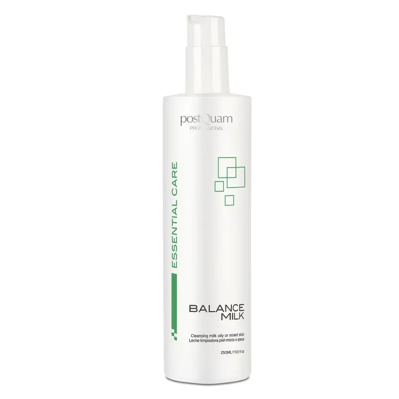 🌿 PostQuam Essential Care – Balance Milk Latte Detergente per Pelli Miste o Grasse – 250 ml