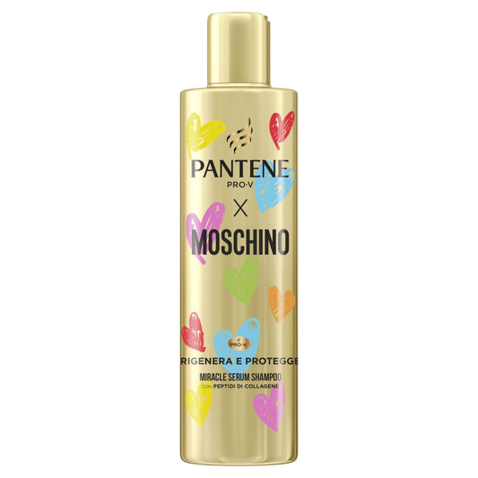 💛 Pantene Pro-V x Moschino Miracle Serum Shampoo – Rigenera & Protegge – Edizione Limitata