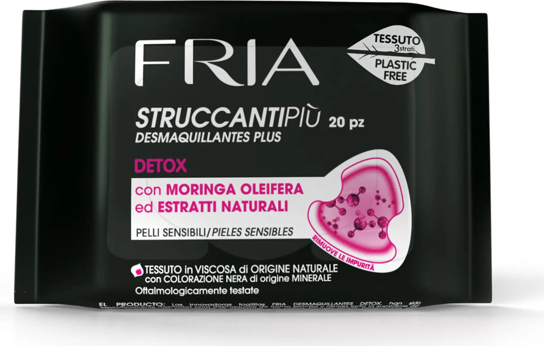 FRIA salviettine StruccantiPiù DETOX