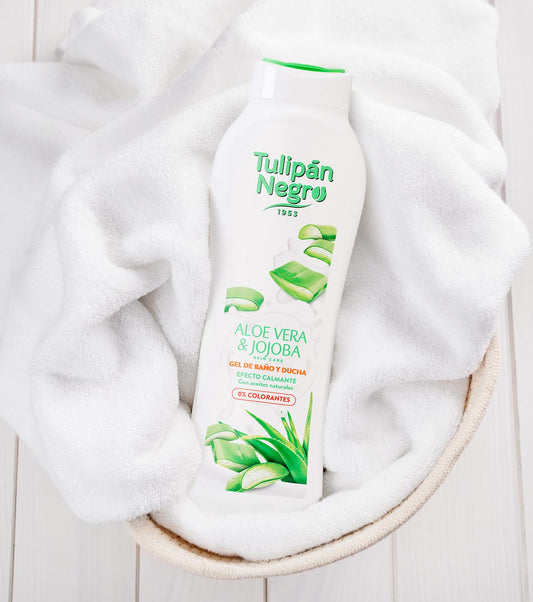 🌿 Tulipán Negro Aloe Vera & Jojoba – La Carezza Naturale per la Tua Pelle! 💚