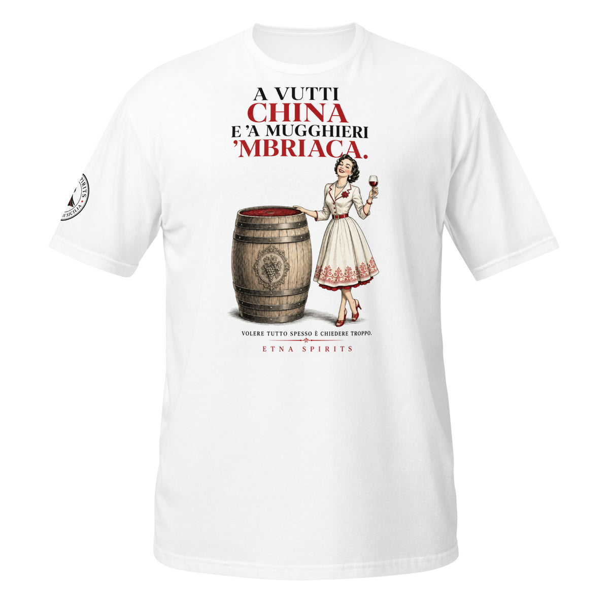 T-shirt A vutti china e a mugghieri mbriaca