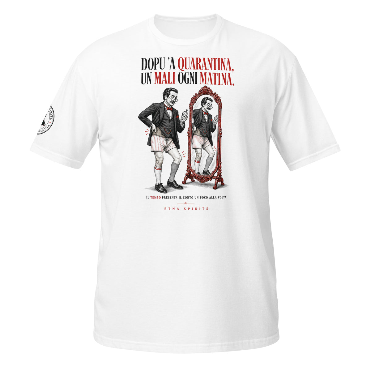T-shirt Dopu a quarantina un mali ogni matina