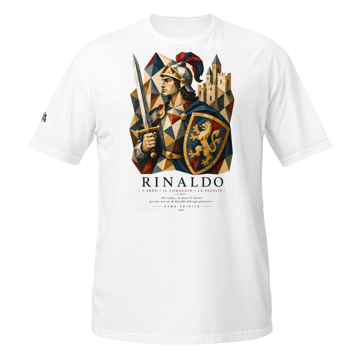 T-shirt Rinaldo geometrica Opera dei Pupi Etna Spirits